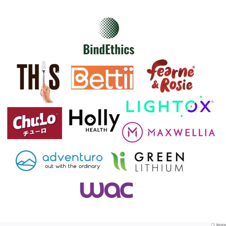 A cluster of logos representing the early-stage businesses that Suzanne Donovan has invested in