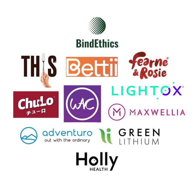 A cluster of logos representing the early-stage businesses that Suzanne Donovan has invested in